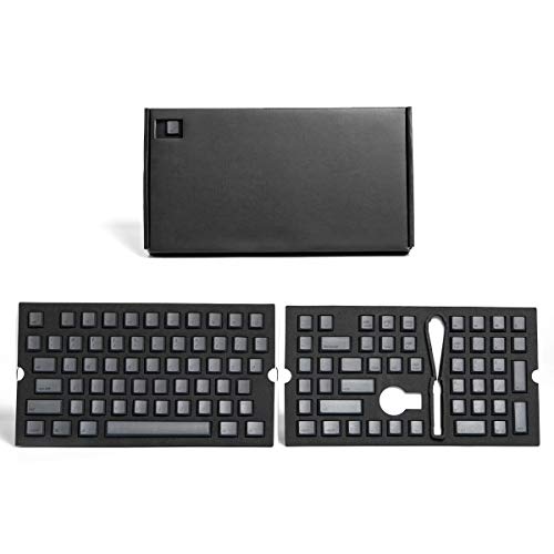 Qisan Keycaps 108 Keys PBT Keycaps Set PBT Tapas de Teclas con Refuerzo de Tinte para teclados mecánicos-Darkgray