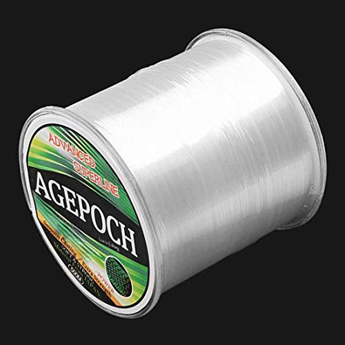 Qiuge Material de la Carpa Japonesa monofilamento de Hilo de Pescar 8,0# 0.50mm Tensión 18.4kg 500 Extra Fuerte Pesca Seda cruda importada del Hilo de nilón (Hierba Amarilla) (Color : Transparent)