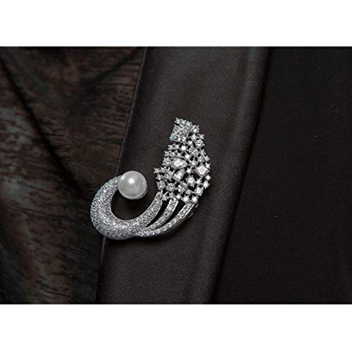 Qixuan AAA Circón Noche Maquillaje Broche Joyas Coreano Damas Vestido de Cena Accesorios Regalo Día de San Valentín