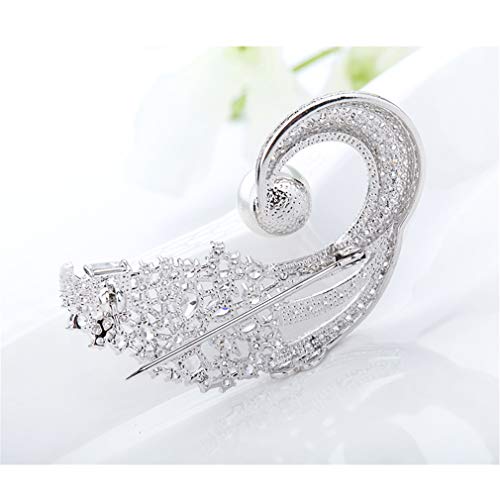 Qixuan AAA Circón Noche Maquillaje Broche Joyas Coreano Damas Vestido de Cena Accesorios Regalo Día de San Valentín