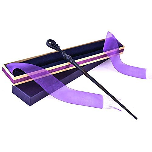 QKCX Núcleo de Metal de Juguete Asistente Wand, Magia Formación Varilla de Halloween Cosplay Atrezzo Vara de Harry Potter Fleur Isabelle Delacour Varita mágica Varita Bastón,Purple Box,36cm