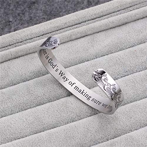 QKL Pulsera De Personalidad Grabada CláSica De 10 Mm De Onda Plana.