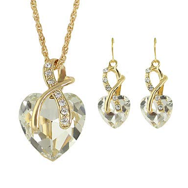 QLSchmuck Aretes zafiros Pendientes Colgante Collar/cartón corazón Femenino joyería Rojo/Verde/Azul para Regalo de Boda día de Ocio Maquillaje Compromiso, Azul, número uno.