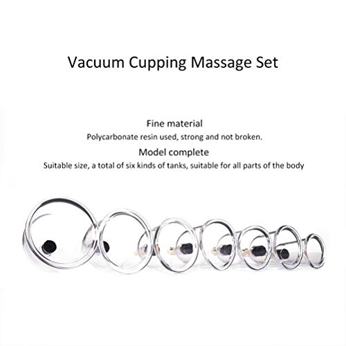 QoFina Juego de Tazas de ventosas de 32 Piezas, ventosas de Terapia China Tradicional biomagnética con Mango de Bombeo y Tubo de extensión
