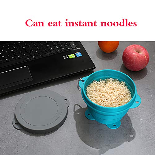 qwqqaq Plegable Silicona Taza De Viaje con Cuerda Conveniente,Reutilizable Taza De Te Bpa-Gratis Botella De Bebidas Compresible Taza De Boca Viajeros-Rosado 1l