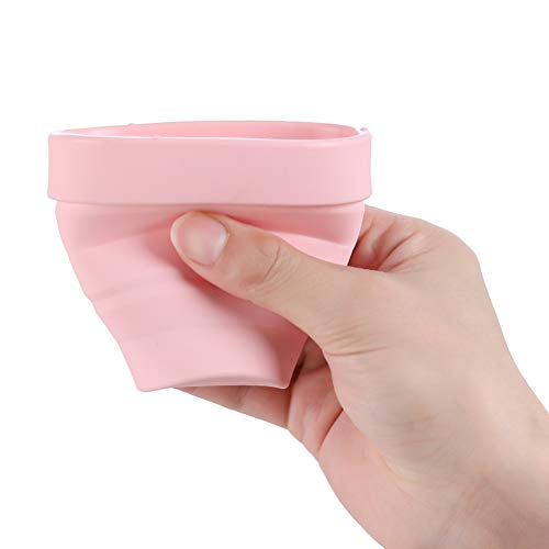 qwqqaq Plegable Silicona Taza De Viaje con Tapa,bpa-Gratis Taza De Boca Compresible Taza De Agua Creativa Reutilizable Portátil Diario Botella De Bebidas Viajeros-Verde 170ml