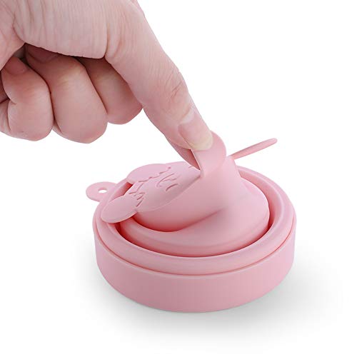 qwqqaq Plegable Silicona Taza De Viaje con Tapa,bpa-Gratis Taza De Boca Compresible Taza De Agua Creativa Reutilizable Portátil Diario Botella De Bebidas Viajeros-Verde 170ml
