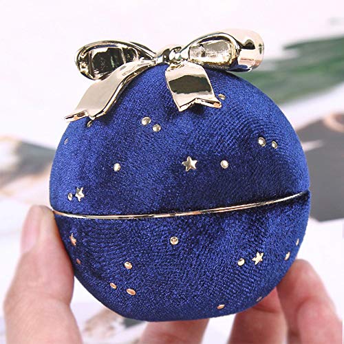 QYWJ Caja de Regalo de joyería, Elegante Estuche de exhibición de empaque de Anillo/Collar con Lazo Dorado, Ideal para propuesta, Compromiso, Bodas, cumpleaños y Aniversario