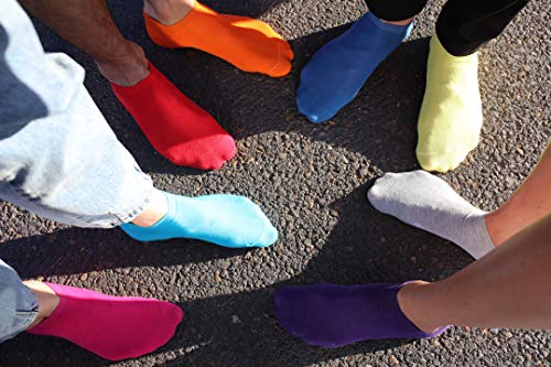 Rainbow Socks - Hombre Mujer Calcetines Cortos Colores de Algodón - 12 Pares - Negro Blanco Gris Púrpura Azul Marino Azul de Vaqueros Naranja Rojo Amarillo Verde de Mar Merde Fucsia - Talla 39-41