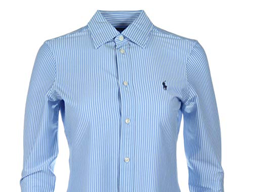 Ralph Lauren Knit Dress - Blusa, color azul marino, rosa y blanco azul claro XL