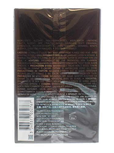 Ralph Lauren Polo Black Eau de Toilette Pulverizador 125 ml