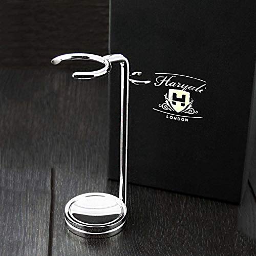 rasie pelusas Brocha de Afeitar Soporte para hombres rasie pelusas y brocha de afeitar – Fabricado en acero inoxidable (Plata) vida Slang inoxidable