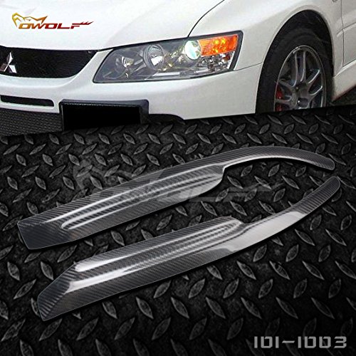 Real de fibra de carbono Cejas Párpados Faro Covers