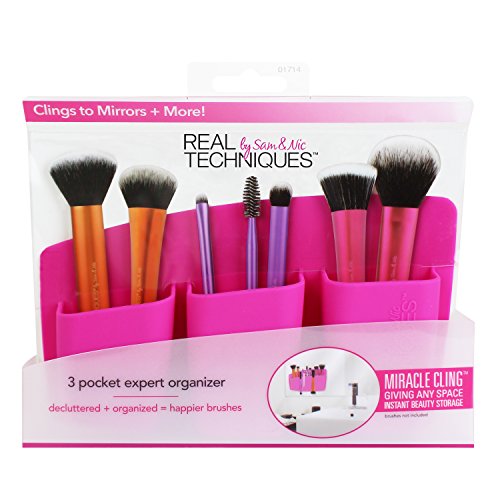 Real Techniques 3 Pocket Expert Organizer-Pink - Soporte con 3 Compartimentos Rosa 280 g