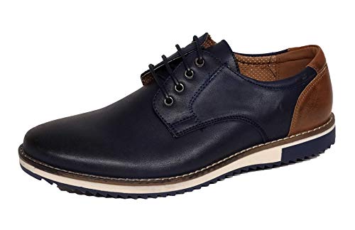 Rebelde - Blucher Tony Napa para Hombres, Talla 45, Color Azul