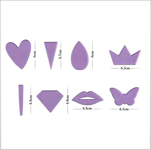 Recortadora de bikini, afeitadora púbica para señoras, moldes para afeitar bikini - 8 piezas/juego