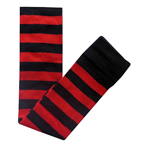 (Red Stripe Socks) Rayas Rojos Y Negro Emo Goth de Halloween Más de Calcetines de Rodilla
