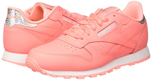 Reebok Classic Leather Pastel, Zapatillas de Running para Niñas,(Sour Melon / White), 36.5 EU