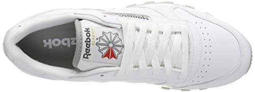 Reebok Classic Leather - Zapatillas de cuero para hombre, color blanco (int-white / lt. grey), talla 41