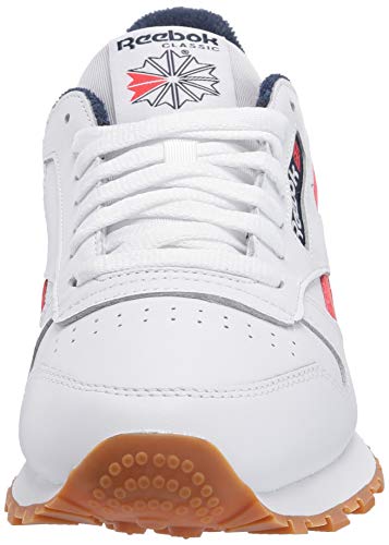 Reebok Classic Leather, Zapatillas Deportivas. para Hombre, Blanco Collegiate Navy Radiant Red, 40 EU