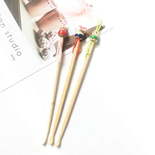 Reemplazo De 3 Piezas Conjunto Hongo Removedor De Cera De Dibujos Animados Lindo Oreja Cuchara Estilo Tradicional Oriental Herramienta De Titulación De Bambú Artículos Para El Hogar