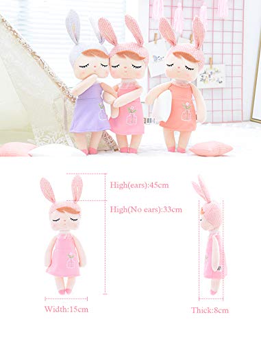 Regalos de Conejito de Pascua Muñecas de Conejo de Peluche Muñecas Angela Que Duermen con la Bolsa de Regalo Mint Green 12 "