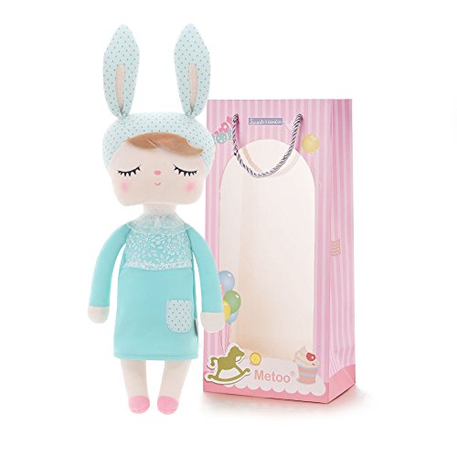 Regalos de Conejito de Pascua Muñecas de Conejo de Peluche Muñecas Angela Que Duermen con la Bolsa de Regalo Mint Green 12 "