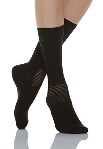 Relaxsan 560 (Negro, Tg.2) Calcetines cortos para diabéticos con tejido natural Crabyon