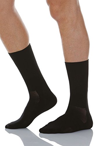 Relaxsan 560 (Negro, Tg.2) Calcetines cortos para diabéticos con tejido natural Crabyon