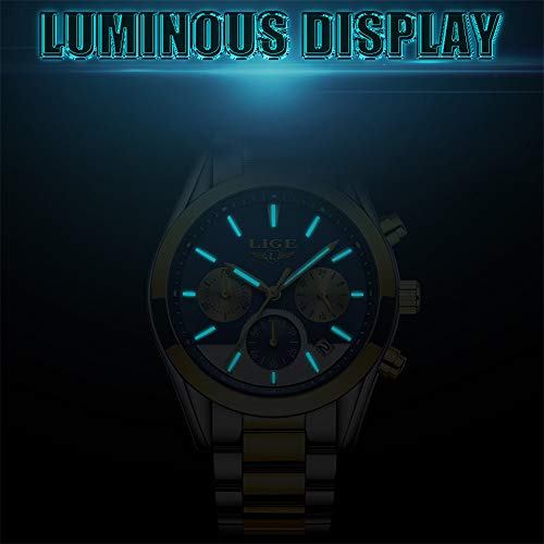 Relogio Masculino Relojes para Hombre Top Brand Luxury Fashion Casual Relojde Cuero Relojde Cuarzo Resistente al Agua Hombres Cronógrafo Deportivo