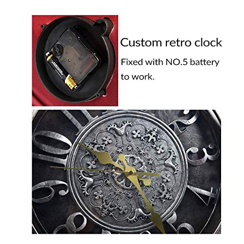 Reloj de Trabajo Real Funcional para Mujer Elegante Bolso de Mano Clásico Redondo etro Bolso Vintage Bolso de Embrague de Hombro Bolso Steampunk (Pink)