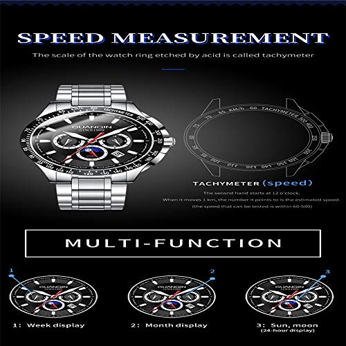 Relojes de Hombre Mecánica Moda Deportiva Impermeable Automático Relojes Masculinos Semana Fecha Reloj de Negocios Reloj Hombre