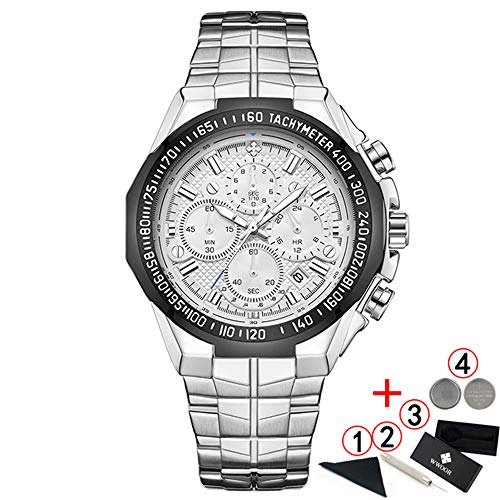 Relojes de Pulsera de los Hombres de Las Mejores Marcas Cronógrafo Dorado Relojes de Hombre Relojde Pulsera de Oro Grande para Hombre Caja de Hombre Relogio Masculino