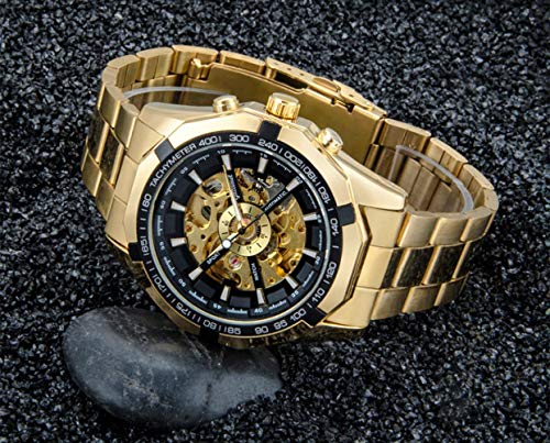 Relojes De Pulsera,Reloj Mecánico Automático Deportivo De Moda Empresarial, Todas Las Uñas De Rosas Negras Y Negras