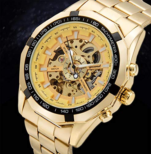 Relojes De Pulsera,Reloj Mecánico Automático Deportivo De Moda Empresarial, Todas Las Uñas De Rosas Negras Y Negras