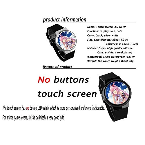 Relojes Juego De Anime Resplandeciente Personalidad Táctil Completa Led Creativo Splash Sorteo Reloj Electrónico Negro G