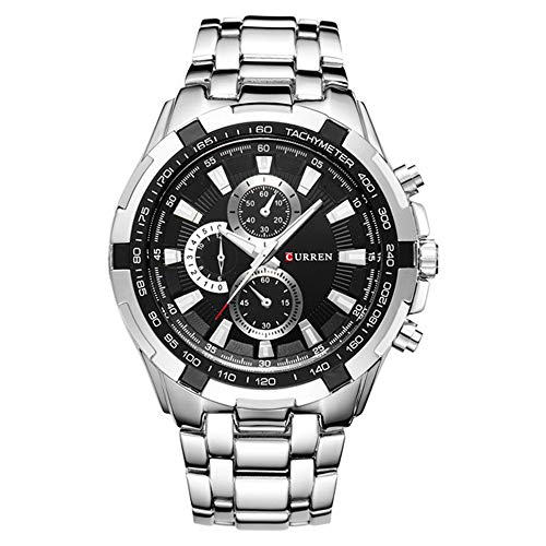 Relojes primeras Marcas Hombres Moda y Casual Relojes de Pulsera de Cuarzo para Hombre Relojes de Pulsera de Acero Deportivos analógicos clásicos Relojes