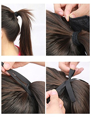 Remeehi corto Big Wavy una pieza para extensiones de cabello de cola de caballo (fijación con clip de pelo vinculante extensión del pelo