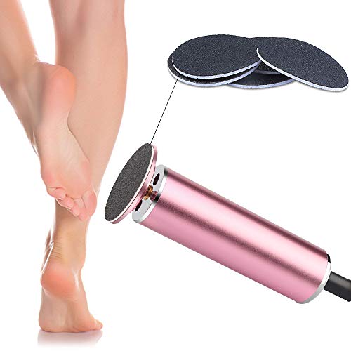 Removedor de Callo Del Pie Eléctrico, Velocidad Ajustable de Removedor Profesional de Callos, Removedor de Callos Potente Lima de Pies con 60 Almohadillas de Lijado de Repuesto