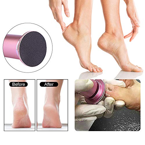 Removedor de Callo Del Pie Eléctrico, Velocidad Ajustable de Removedor Profesional de Callos, Removedor de Callos Potente Lima de Pies con 60 Almohadillas de Lijado de Repuesto