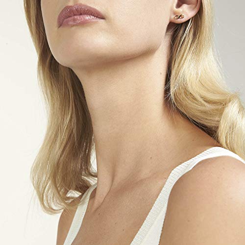 Rendez-vous RueParadis Paris - Pendientes De Botón Mini"Mobius" - Diseño Infinito - Bañada En Oro 18 Quilates 3 Micras - Joya De Mujer Exquisita - Rebajas De Verano