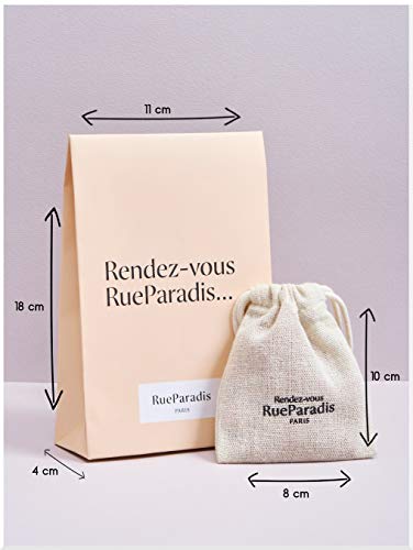 Rendez-vous RueParadis Paris - Pendientes De Botón Mini"Mobius" - Diseño Infinito - Bañada En Oro 18 Quilates 3 Micras - Joya De Mujer Exquisita - Rebajas De Verano