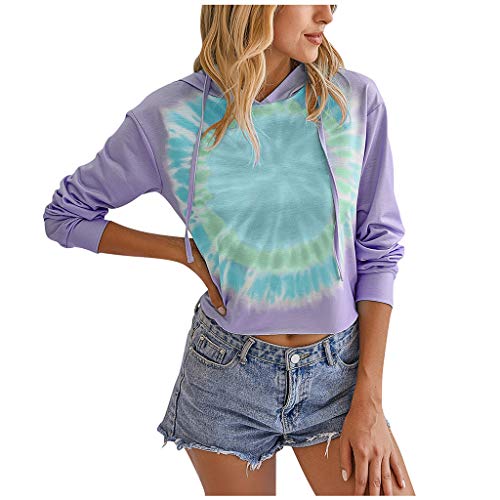 ReooLy Parte Superior Caliente, Jersey de Punto de Gran tamaño para Mujer con Hombros Descubiertos y suéter Suelto(Púrpura，L)