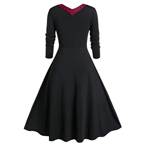 Reooly Vestido Vintage Mujer Medieval Renacimiento Disfraz de Halloween para Halloween Corsé gótico Deshuesado para Mujer Vestido de Halloween Traje de Fiesta Clubwear Vestido de Invierno Vestido de
