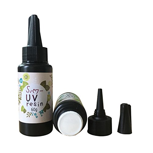 Resina UV 60g DIY Pegamento para la joyería de bricolaje Tipo duro curado ultravioleta Resina de la curación solar Luz del sol activado Artesanías Transparente claro (60g)