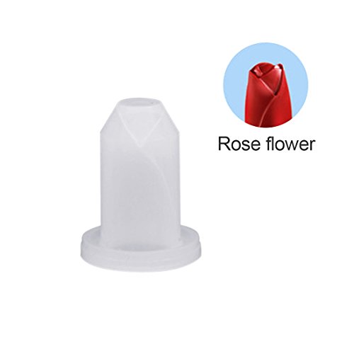 RETYLY 4pcs casera DIY 12.1mm lapiz labial tubo de llenado la cabeza de silicona maquillaje molde estilo de herramientas de belleza de lapiz labial de silicona: boca de pajaro flores de unas rosa
