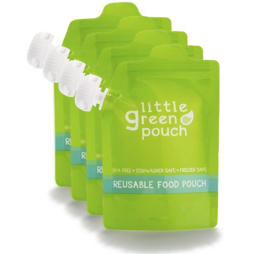 Reusable Food Pouch - Large 7oz. Capacity 4-pack by Little Green Pouch