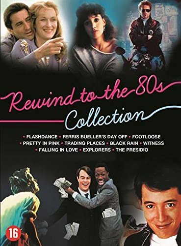 Rewind to the 80s Collection - 10-DVD Box Set ( Flashdance (Flash dance) / Ferris Bueller's Day Off / Footloose (Foot loose) / Pretty in Pink / Trading Places / Black Rain / Witness / Falling in Love / Explorers / The Presidio )
