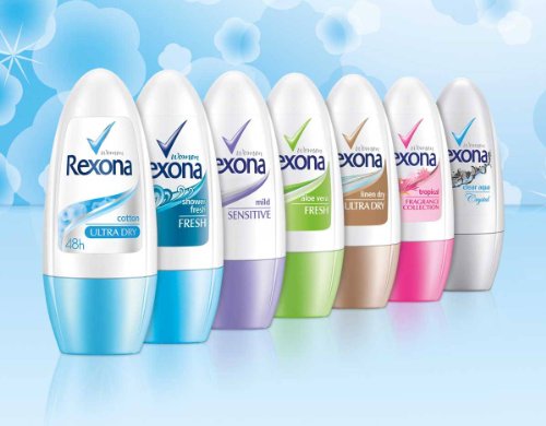 Rexona - Desodorante en roll - on de aloe vera, mujer, pack de 6 (6 x 50 ml)