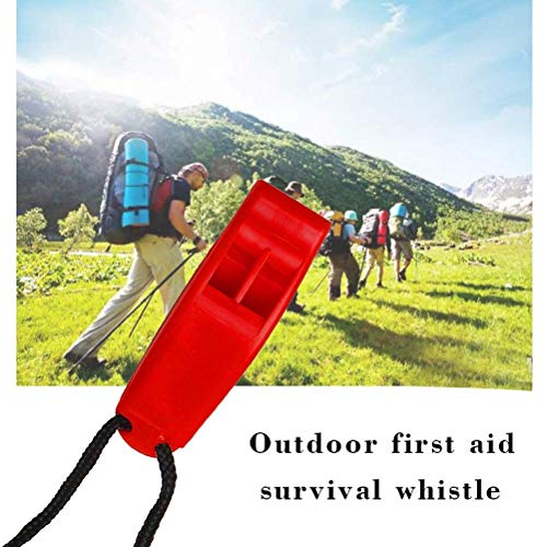 REYOK 10pcs Silbato Portátil De Emergencia Y Supervivencia - Rescate Actividades Al Aire Libre - Accesorios de Seguridad Señalización- Deportes, Accidentes, Socorrista, Salvavidas, SOS y Mas